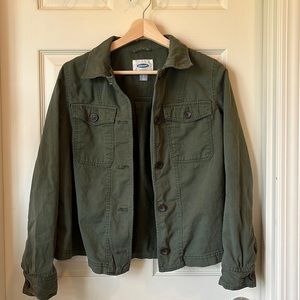 Old navy green army jacket.
